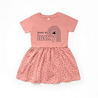 Happy Go Lucky Shamrock Toddler Girl Dress