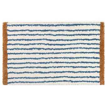 Striped Bathroom Rug Mat, Absorbent Machine Washable Bathmat for Home Decor