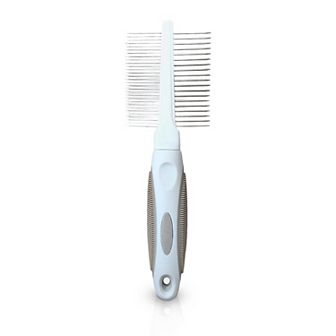 Precious Tails Ocean Plastic by PT Gray Double-Sided Pet Pin Comb
