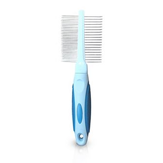 Precious Tails Ocean Plastic by PT Gray Double-Sided Pet Pin Comb