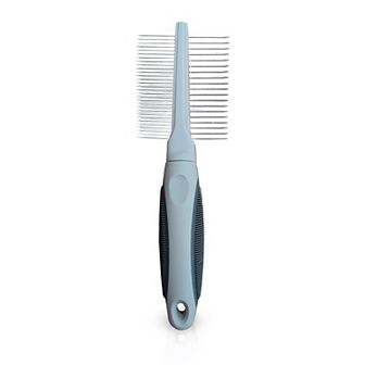Precious Tails Ocean Plastic by PT Gray Double-Sided Pet Pin Comb