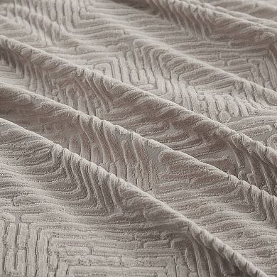Madison Park Signature Pescal Oversized Velvet Comforter Set with Euro Shams and Throw Pillows