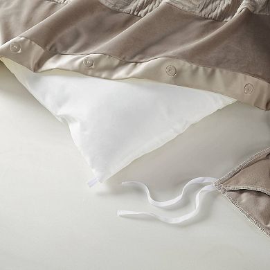 Madison Park Signature Pescal Oversized Velvet Comforter Set with Euro Shams and Throw Pillows