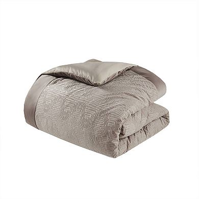 Madison Park Signature Pescal Oversized Velvet Comforter Set with Euro Shams and Throw Pillows