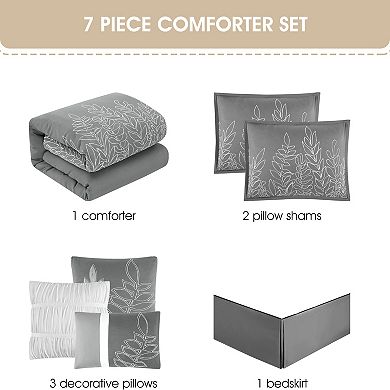 Nanshing Alicia 7-pc. Leaves Comforter Set