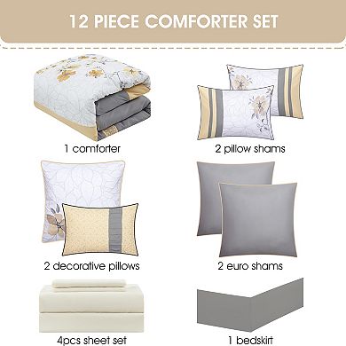 Nanshing Candice 12-pc. Floral Comforter Set