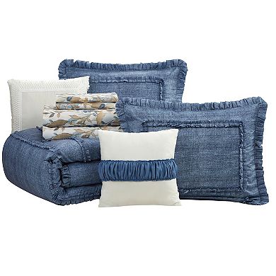 Nanshing Francis 10-pc. Denim Print Comforter Set