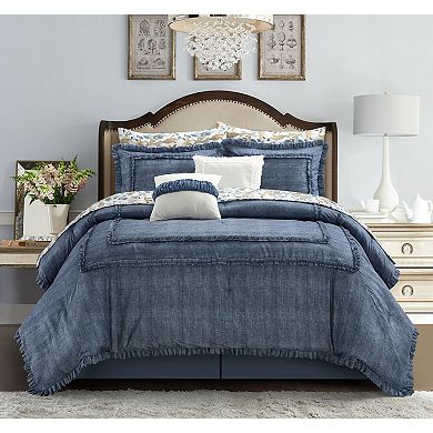 Nanshing Francis 10-pc. Denim Print Comforter Set