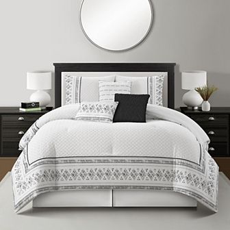 Nanshing Gordinia 7 pc Geometric Comforter Set