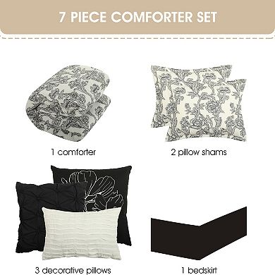 Nanshing Maybole 7-pc. Floral Comforter Set
