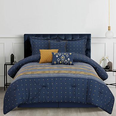 Nanshing Minerva 7-pc. Geometric Comforter Set