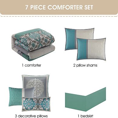 Nanshing Reina 7-pc. Damask Comforter Set