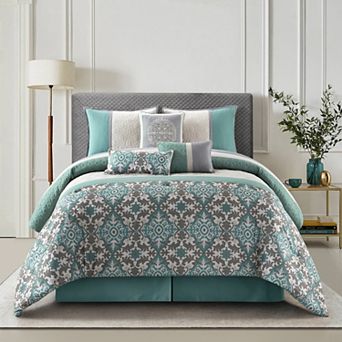 Nanshing Reina 7 pc Damask Comforter Set