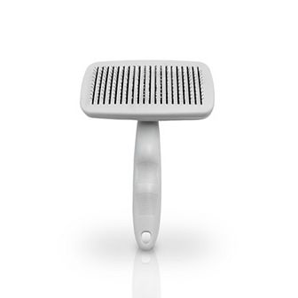 Precious Tails Ocean Plastic by PT Gray Self-Cleaning Pet Slicker Brush