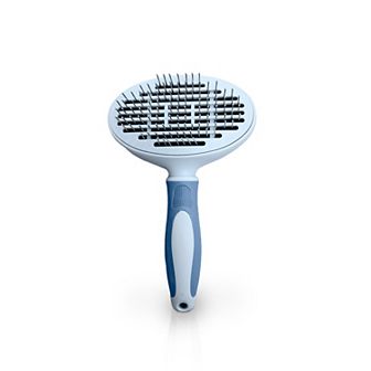 Precious Tails Ocean Plastic by PT Gray Self-Cleaning Pin Slicker Brush