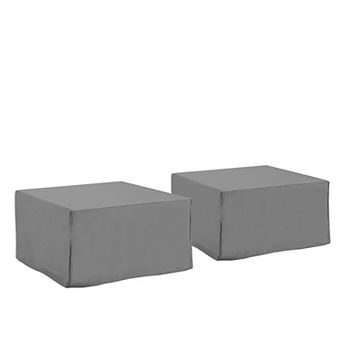 Crosley Furniture 2 pc Square Table and Ottoman Furniture Cover Set