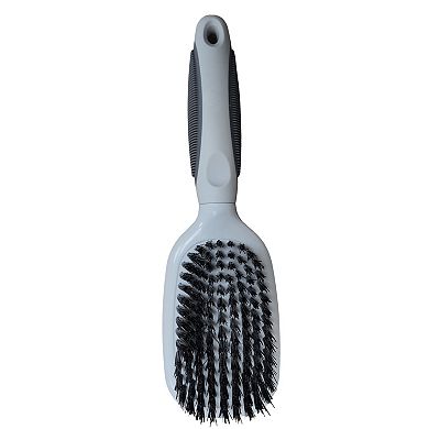 Precious Tails Ocean Plastic by PT Gray Double-Sided Oval Grooming Brush