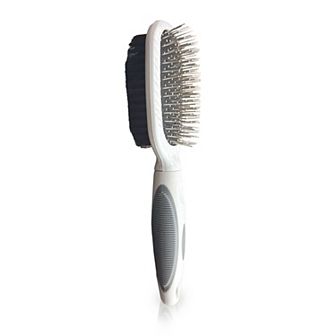 Precious Tails Ocean Plastic by PT Gray Double-Sided Oval Grooming Brush