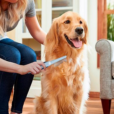 Precious Tails Ocean Plastic by PT Gray Single-Sided Pet Pin Comb Brush