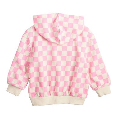 Baby & Toddler Girl Grayson Threads Kids The Label Checkered Long Sleeve Hoodie