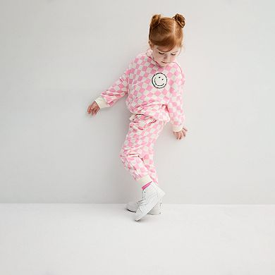 Baby & Toddler Girl Grayson Threads Kids The Label Checkered Long Sleeve Hoodie