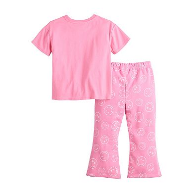 Baby & Toddler Girl Grayson Threads Kids The Label 2-pc. Smiley World Tee & Pant Set