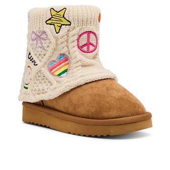 madden girl Toddler & Girls' Cozy Boot with Knit Cuff