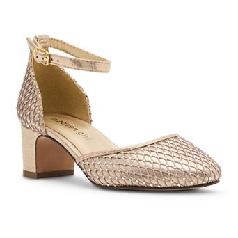 madden girl Charming Big Kids Girls' Block Heel Slip-On Dress Shoes