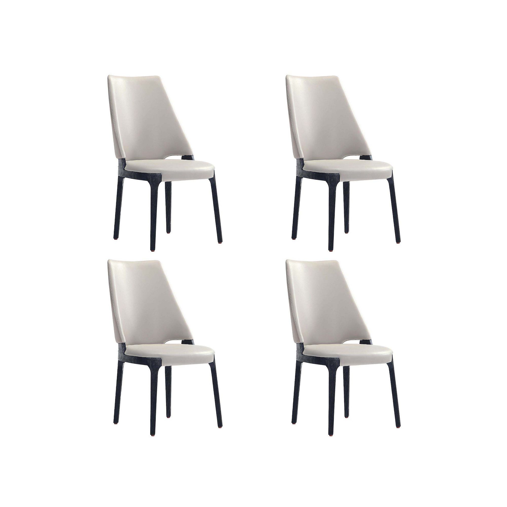 MANHATTAN COMFORT Kara Modern Faux Leather and Velvet Upholstered Dining Ch