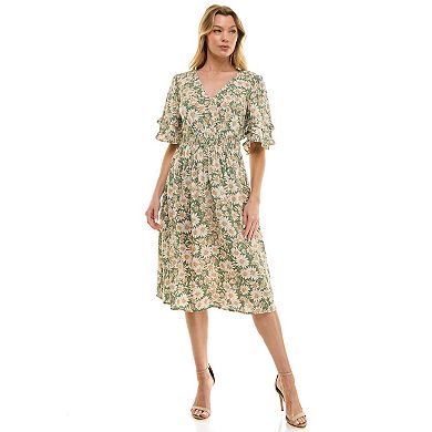 Women's Luxology Smocked Waist Surplice Dress