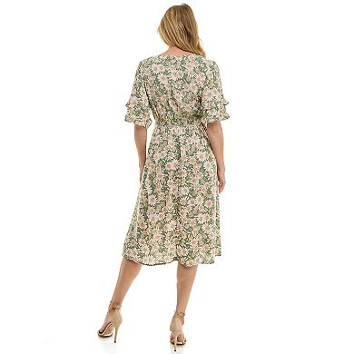 Women's Luxology Smocked Waist Surplice Dress