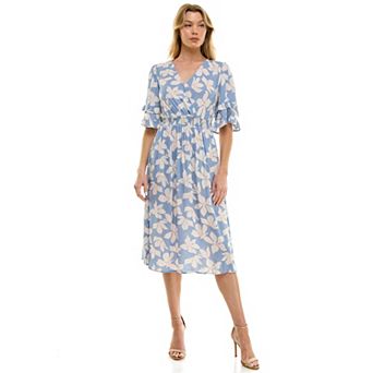 Women's Luxology Smocked Waist Surplice Dress