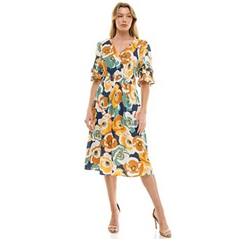 Women's Luxology Smocked Waist Surplice Dress