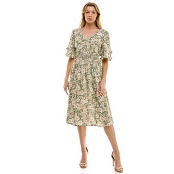 Women's Luxology Smocked Waist Surplice Dress