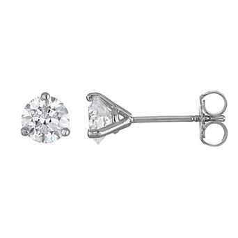 NaturaLux™ 14k Gold 1 Carat T.W. Lab-Grown Diamond Round Stud Earrings