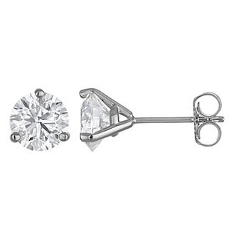 NaturaLux™ 14k Gold 2 Carat T.W. Lab-Grown Diamond Round Stud Earrings