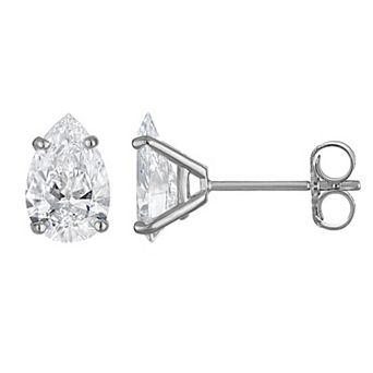NaturaLux™ 14k Gold 2 Carat T.W. Lab-Grown Diamond Pear Stud Earrings