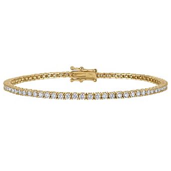 NaturaLux™ 14k Gold 2 1/4 Carat T.W. Lab-Grown Diamond Tennis Bracelet