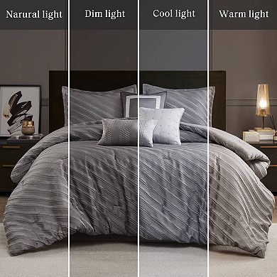 Madison Park Reeve 7-piece Comforter Set with Throw Pillows