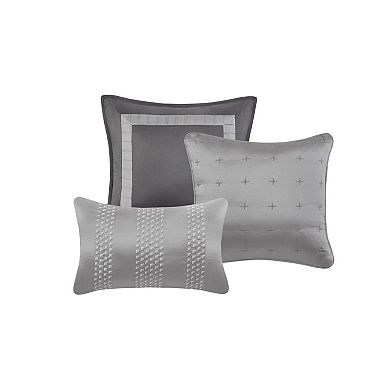Madison Park Reeve 7-piece Comforter Set with Throw Pillows