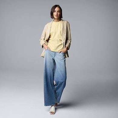 Women's Simply Vera Vera Wang Printed Wide Leg Jeans