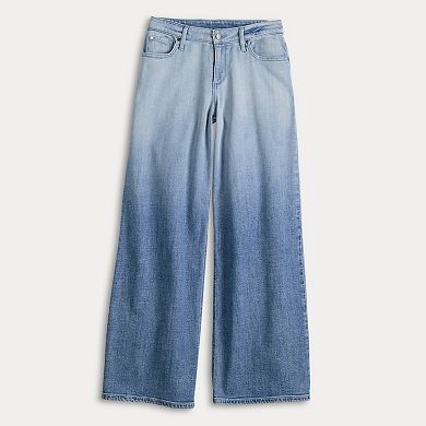 Women's Simply Vera Vera Wang Printed Wide Leg Jeans