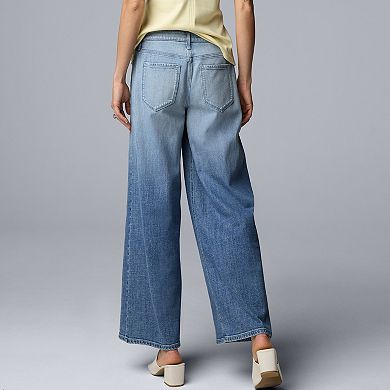 Women's Simply Vera Vera Wang Printed Wide Leg Jeans
