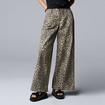 Women's Simply Vera Vera Wang Printed Wide Leg Jeans