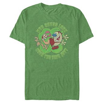 Big & Tall Who Needs Luck Graphic Tee