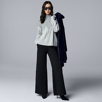 Women's Simply Vera Vera Wang Argyle Turtleneck Sweater