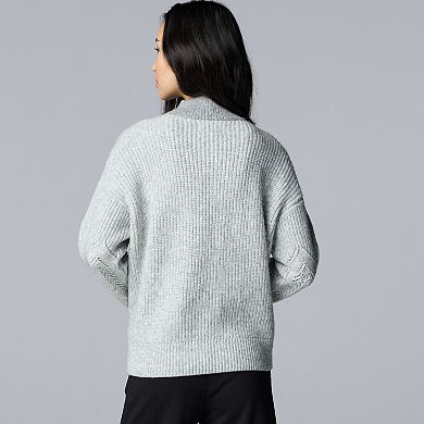 Women's Simply Vera Vera Wang Argyle Turtleneck Sweater