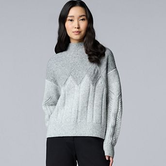 Women's Simply Vera Vera Wang Argyle Turtleneck Sweater