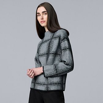 Women's Simply Vera Vera Wang Mock Neck Intarsia Sweater