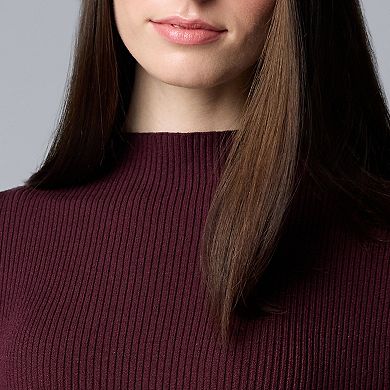 Women's Simply Vera Vera Wang Crew Neck Long Sleeve Knitted Dress